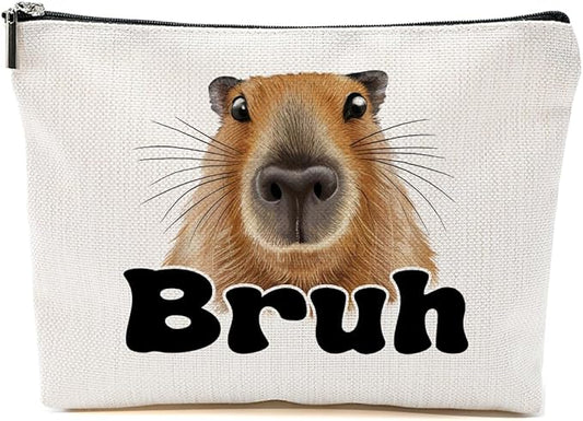 Capybara Makeup Bag, Capybara Gifts for Women, Capybara Lovers Cosmetic Bag Travel Organizer Bags Makeup Pouch, Capybara Stuff Animal Lovers Gifts for Girls Friend Sisters Christmas birthday Gifts