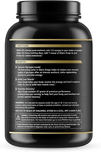 Anabolic Warfare Glyco Surge Glycogen Supplement Performance Carbs to Help Lean Muscle Growth, Post Workout Recovery and Endurance* (Natural - 40 Servings)