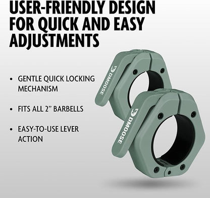 DMoose Fitness Barbell Clips 2" (Pair) - Quick