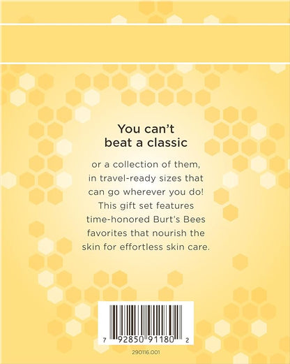 Burt's Bees Gifts Ideas - Timeless Minis Set, 6 Products - Beeswax Lip Balm, Coconut Foot Cream, Honey Body Lotion, Deep Cleansing Cream, Res-Q Ointment & Hand Salve