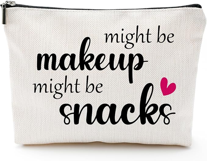 Might Be Makeup Might Be Snakes Funny Makeup Bag Gift for Women Inspirational Cosmetics Pouch for Purse Travel Bag Cases for Toiletries Accessories Organizer