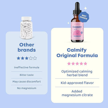 Magnesium Citrate Liquid - Magnesium Supplements for Kids - Sugar & Gluten Free Liquid Magnesium for Toddlers with Chamomile, Passion Flower Supplement - Magnesium Calm for Kids & Adults - 30 Servings