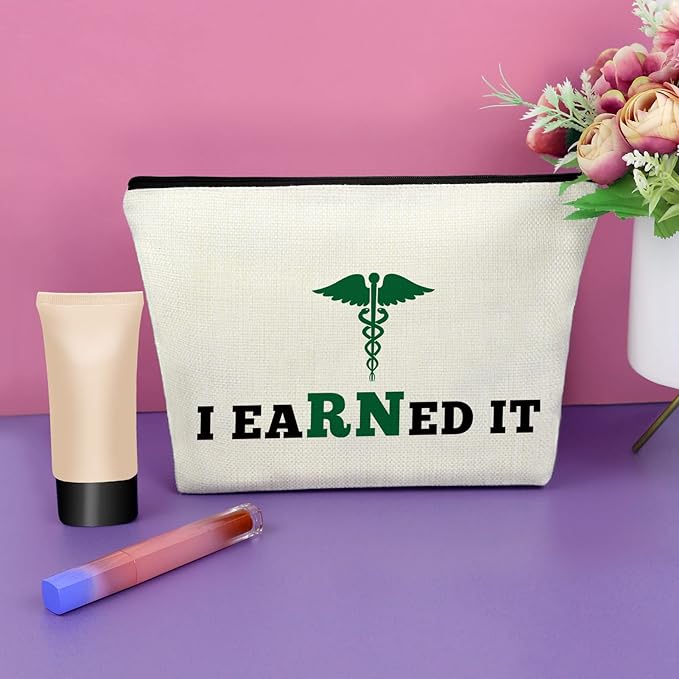 Sazuwu Nurse Appreciation Gifts for Women Makeup Bag Nurses Practitioner Gifts Nurse Graduation Gift for Nursing Student Cosmetic Bag Birthday Thanksgiving Christmas Gifts Cosmetic Travel Pouch