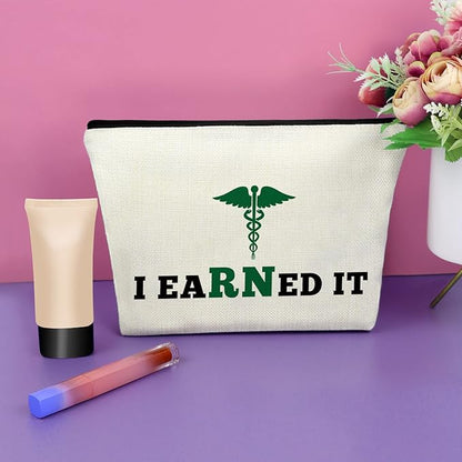 Sazuwu Nurse Appreciation Gifts for Women Makeup Bag Nurses Practitioner Gifts Nurse Graduation Gift for Nursing Student Cosmetic Bag Birthday Thanksgiving Christmas Gifts Cosmetic Travel Pouch