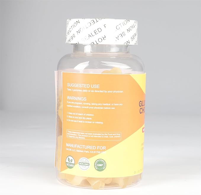 Vegan Glucosamine Chondroitin Gummies, Support Supplement for Adults Men & Women, 1500mg Extra Strength Glucosamine with Chondroitin MSM Turmeric Elderberry for Health