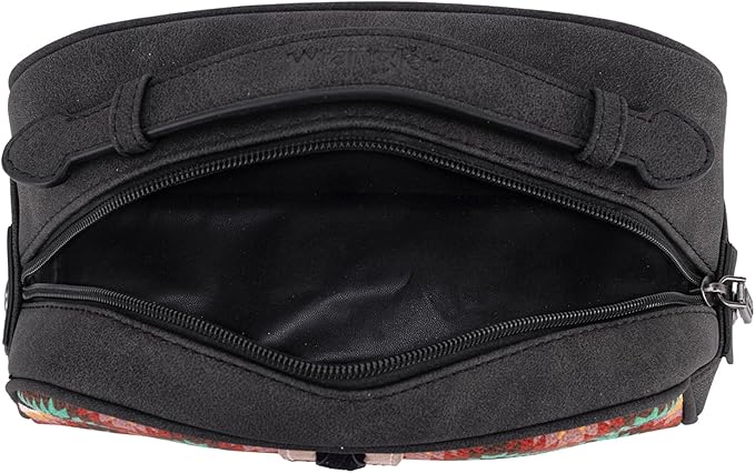Wrangler Makeup Pouch Bag Mini Western Toiletry Purse Cosmetic Organizer Paisley Travel Pouch for Women