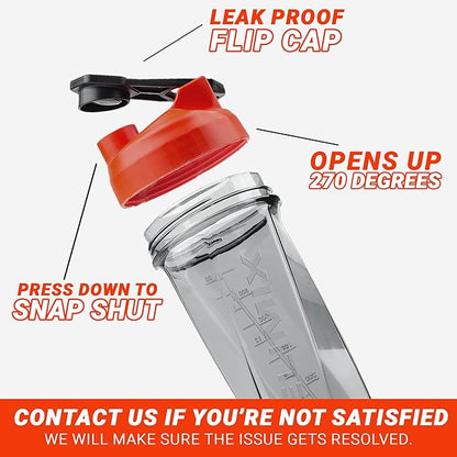 HELIMIX 2.0 Vortex Blender Shaker Bottle, 29 Fluid Ounces, Plastic, No Shaking Accessories Needed, Odor Resistant, Leak Proof, Durable, Easy to Clean, Sturdy Loop for Transport