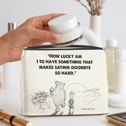 YeleY Pooh Bear Gifts for Women Girls, Friendship Leaving Gifts for Women Girls Friends, Pooh Bear Makeup Bag Cosmetic Bag