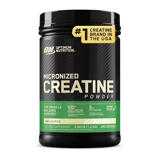 Optimum Nutrition Micronized Creatine Monohydrate Powder, Unflavored, 240 Servings, 1200 Grams