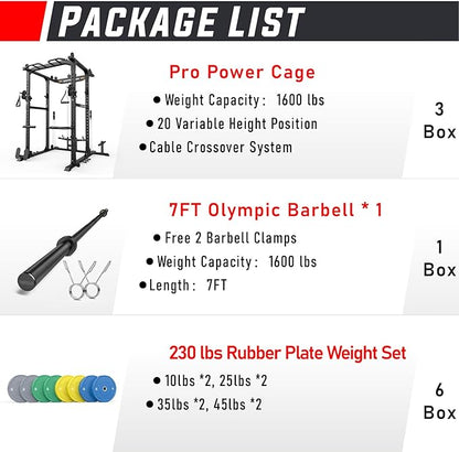 Sportsroyals Power Cage 1600lbs Multi-Function