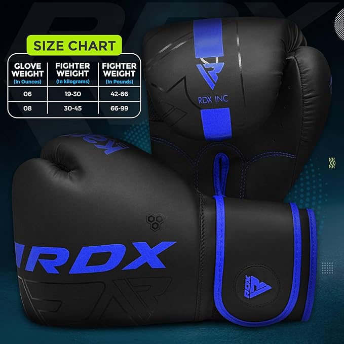 RDX Kids Boxing Gloves Sparring and Muay Thai Maya Hide Leather, Kara Patent Pending Junior Training Mitt for Kickboxing, Punching Bag, Focus Pads, MMA, Thai Pad, Double End Ball Punching Gloves