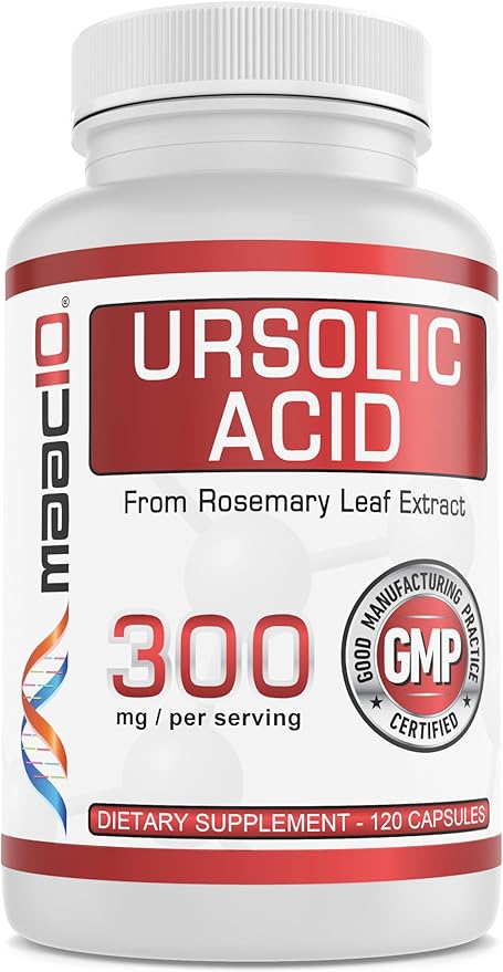 MAAC10 Ursolic Acid 300mg | Sourced from Rosemary Extract | Third-Party Lab Tested | AMPK & Sirtuin Activator