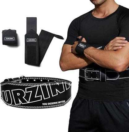 Weight Lifting Belt 4 inch Leather Belt Foam