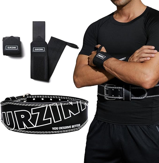 Weight Lifting Belt 4 inch Leather Belt Foam