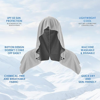 3 Pack Cooling Hoodie Towels for Neck and Face 50 Sun