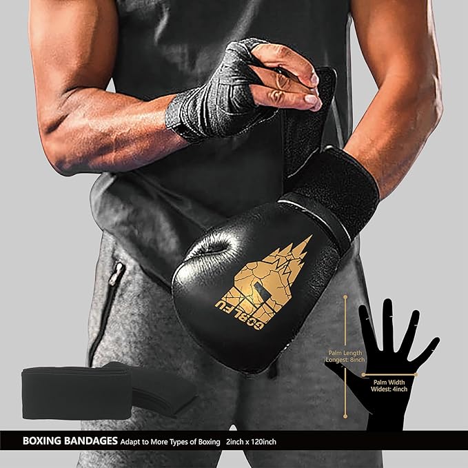 Hanging Punching Bag for Adults, 4ft PU Heavy Unfilled Boxing Bag Set with 10OZ Boxing Gloves for Kickboxing Boxing Karate Home Gym