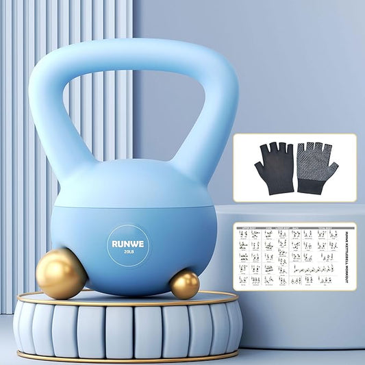 RUNWE Soft Kettlebell - Weight Options for 5 10, 15 15 and 20 LB