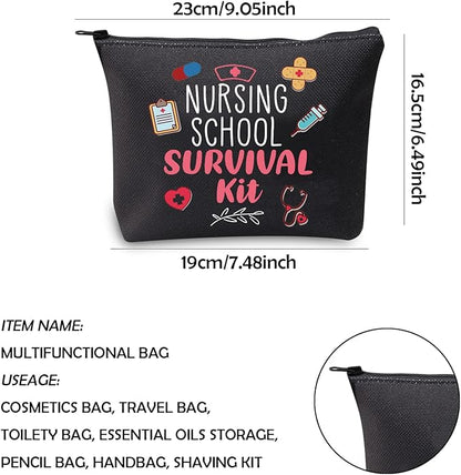 WCGXKO Nurse Gift Nurse Cosmetics Gift Nursing School Survival kit Gift for RN CNA LPV BSN LVP (NURSING SCHOOL black)
