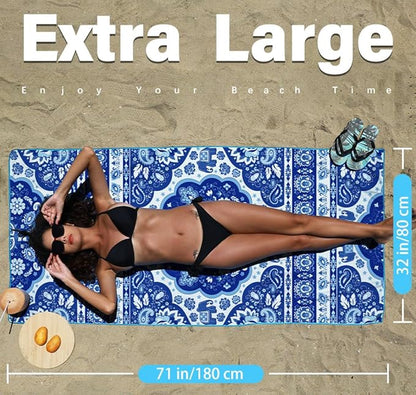 Microfiber Lightweight Beach Towel Sand Free Quick Dry
