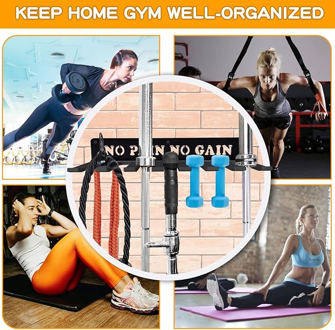 Gym Home Rack 8 Hook Heavy-Duty Wall-mounted Organizer