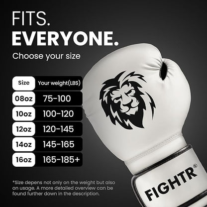 FIGHTR® Boxing Gloves - Maximum Protection & Stability | Boxing Gloves for Boxing, MMA, Muay Thai & Kickboxing | Sizes 8-16 oz, Includes Carry Bag