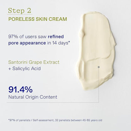 KORRES Santorini Grape Duo Regimen Set, Velvet Skin Drink Face Oil & Poreless Skin Cream, Smooth & Hydrate Skin, Refine Pores & Texture, Resveratrol & Salicylic Acid, Vegan, Full Size, 30ml + 40ml