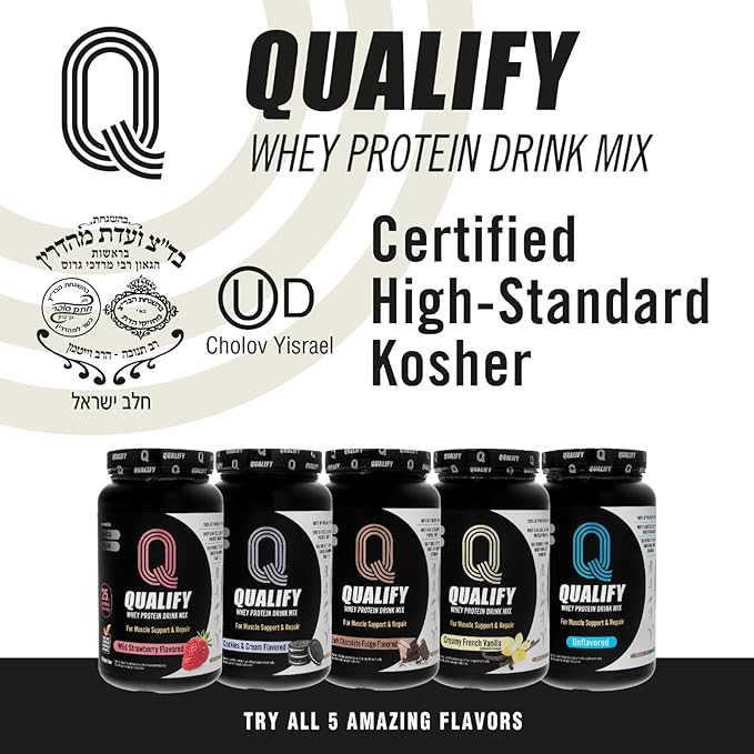 Unflavored Protein Powder Shake, Whey Protein Powder Post Workout Recovery Drink, Gluten Free, Sugar Free, Highly Kosher, 26g Protein, 5.8g BCAA,1.65lb