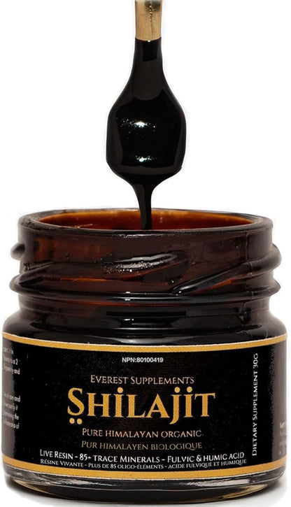 Shilajit Pure Himalayan Organic Shilajit Resin - Shilajit for Men - Gold Grade 500 mg Maximum Potency - 85 Trace Minerals & Fulvic and Humic Acid for Energy Immune Support, 30 Grams