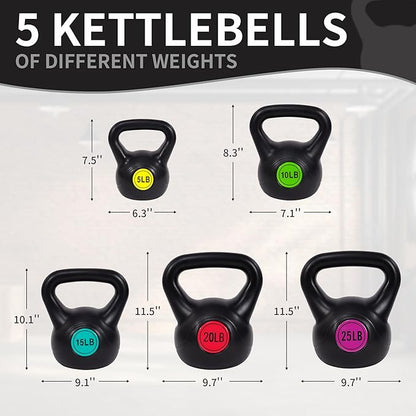Sporzon! Wide Grip Kettlebell Exercise Fitness Weight Set