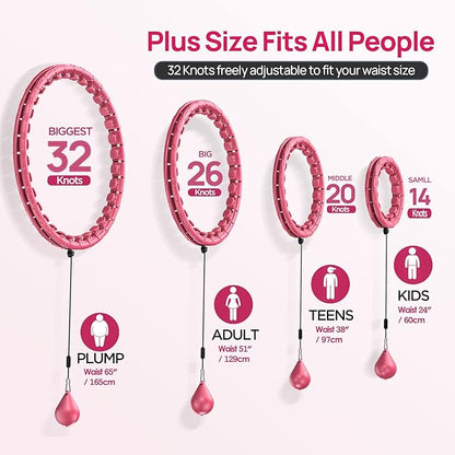 Weighted Exercise Hoop Plus Size 32 Detachable 2 in 1 Abdomen