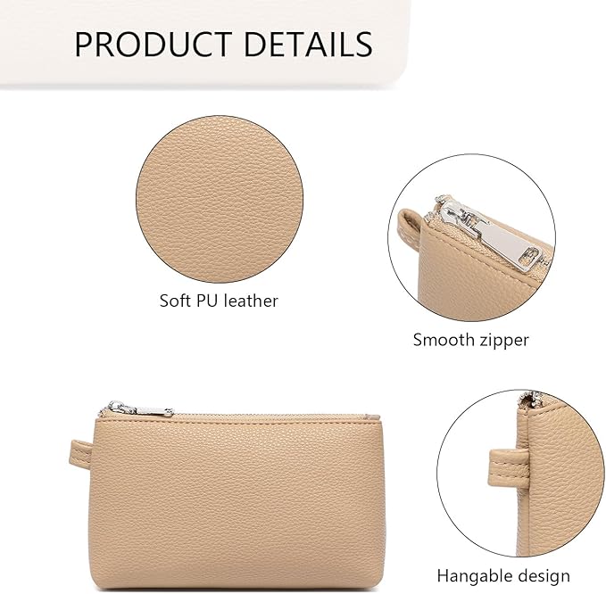 PU Leather Makeup Simple and Convenient Handbag Small Exquisite Storage Bag (Pu/Sandy)