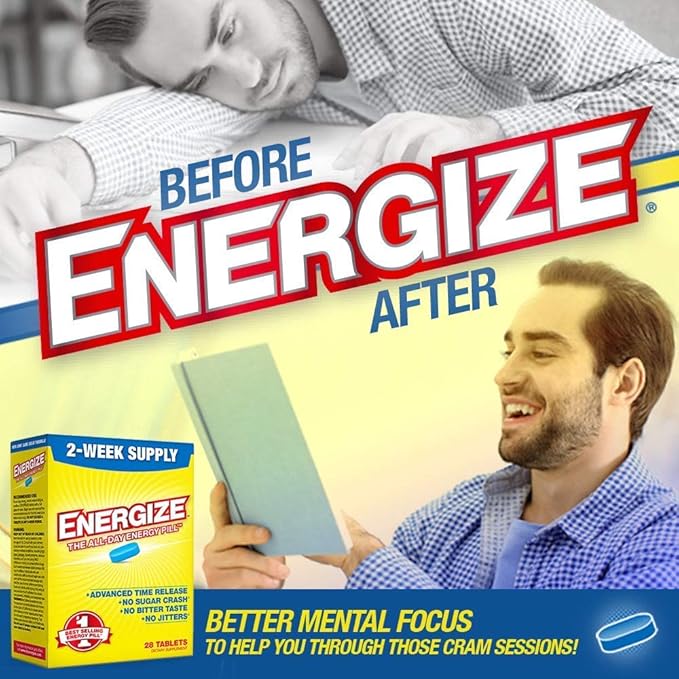 iSatori Energize Caffeine Pills - Fast Acting Energy Pill (28 Tablets)