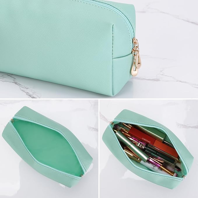 HAOGUAGUA Makeup Bag Pouch Purse Organizer Waterproof Travel Cosmetic Organizer for Women Girl Medium Size (Green-1pcs)