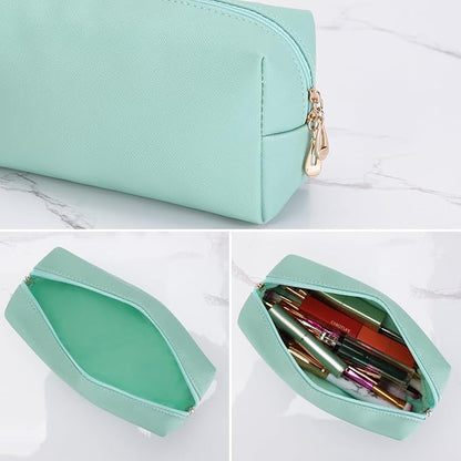 HAOGUAGUA Makeup Bag Pouch Purse Organizer Waterproof Travel Cosmetic Organizer for Women Girl Medium Size (Green-1pcs)