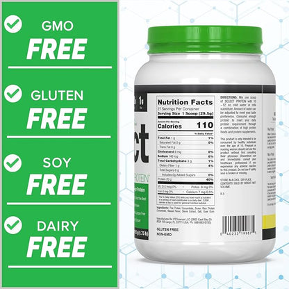 PEScience Select Vegan Plant Based Protein Powder, Vanilla, 27 Serving, Premium Pea and Brown Rice Blend