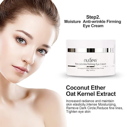 Skin Care Sets Overnight Nourishing Face Cream, Under Eye Cream, Face Wash Collagen Moisturizer with Hyaluronic Acid, Amino Acid, Vitamin E Hydrating for Dry Skin with Gift Tote Bag for Women ,Men