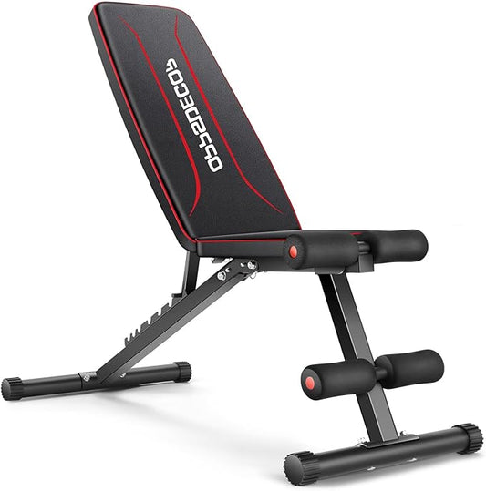 OPPSDECOR Weight Bench Set Foldable Bench Press Set 5
