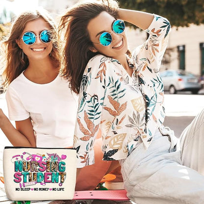 Inspirational Nurse Gifts RN Nurse Student Nurse Makeup Bag Cosmetic Bag Nurse Accessories for Work Nurse Bag for Women Nurse Nursing Graduation Gifts Birthday Christmas Nurse Week Appreciation Gift