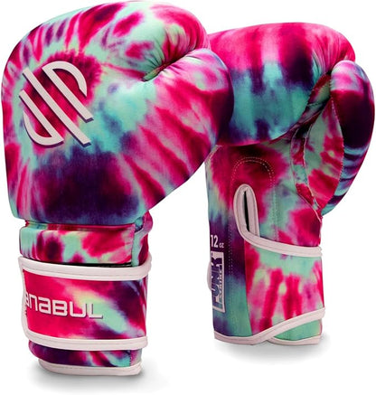 Sanabul Funk Strike Tie Dye Gel Boxing Gloves for Men & Women, Stylish and Protective Kickboxing Muay Thai Gloves for Training Sparring Punching Bag