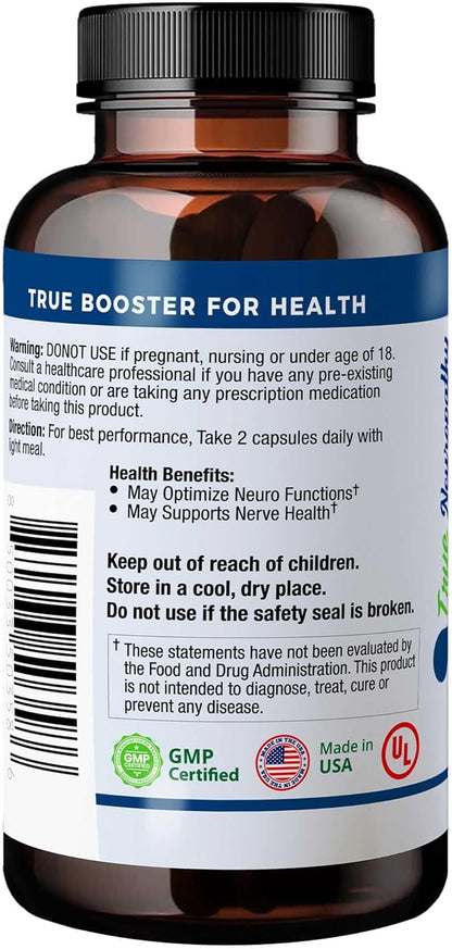 Neuropathy Support Neuro and Nerve Health Supplement with Vitamin D3, B6, B12, Acetyl-L-Carnitine, Alpha-Lipoic Acid, and Benfotiamine Supports Feet Nerve Function 60 Vegetable Capsules