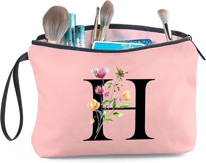 SEAMOON Birthday Inspirational Bridesmaid Proposal Team Small Gifts for Women Mom Aunt Teacher Sister Coworkers Makeup Cosmetic Bag Travel with Mirror Mothers Day Christmas Graduation H
