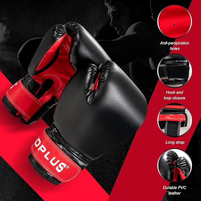 Goplus Punching Bag for Adults, 56 lbs Heavy Hanging Boxing Bag Set with 12 OZ Punching Gloves & Hand Wraps, Filled Kickboxing Bag Perfect for MMA, Muay Thai, Karate, Taekwondo Home Gym Training