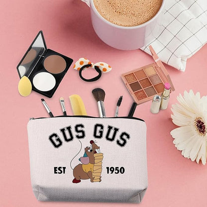 TSOTMO Cartoon Merchandise Fairy Tale Cosmetic Bag Fairy Princess Gift Mouse Gus Makeup Bag For Movie Fans (GUSGUS)
