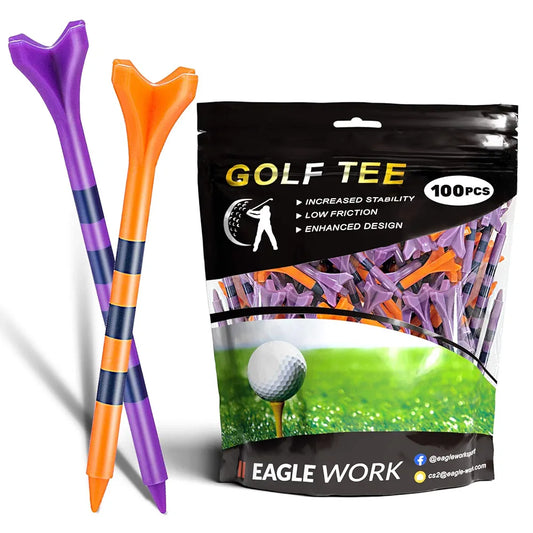 Professional 150 or 100 Pack Plastic Golf Tees , 4-Prongs Head Design to Reduce Friction & Side Spin, The Ultimate Gift for Golfers