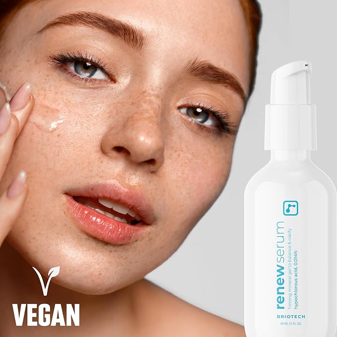 BRIOTECH BrioCare Skin Care Set, Skin Renew Toner Spray 4 fl oz + Mineral Serum 2 fl oz, Minimize Appearance of Acne, Soften Lines, Tighten Wrinkles, Smooth Face Neck Chest, Gift Set for Men & Women