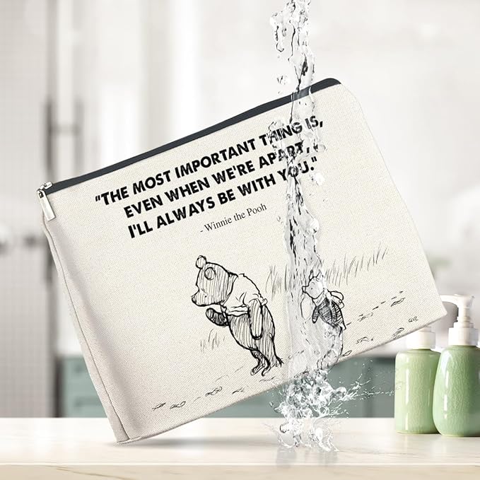 YeleY Friendship Cosmetic Bag Gift Classic Pooh Bear Gifts for Women Girls Friends Classic Pooh Bear Makeup Zipper Pouch