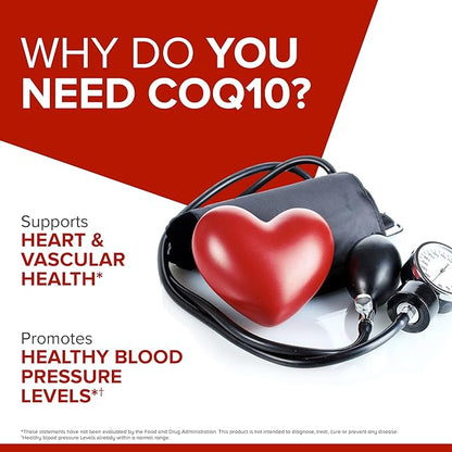 Qunol CoQ10 100mg Softgels Ultra 3X Better Absorption Coenzyme Q10 - Antioxidant Supplement for Vascular and Heart Health & Energy Production - 8 Month Supply - 240 Count