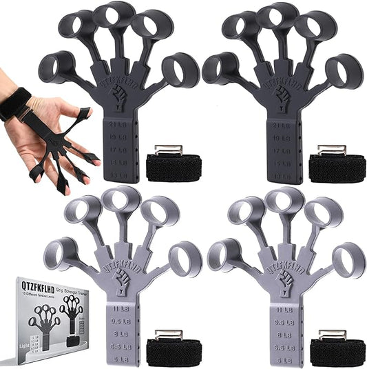 Grip Strength Trainer with Forearm Strengthener Recover(5 PCS)