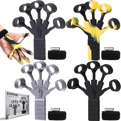 Grip Strength Trainer with Forearm Strengthener Recover(5 PCS)