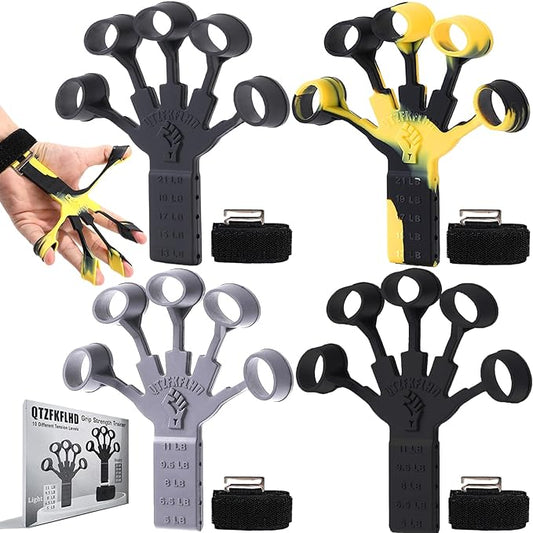 Grip Strength Trainer with Forearm Strengthener Recover(5 PCS)